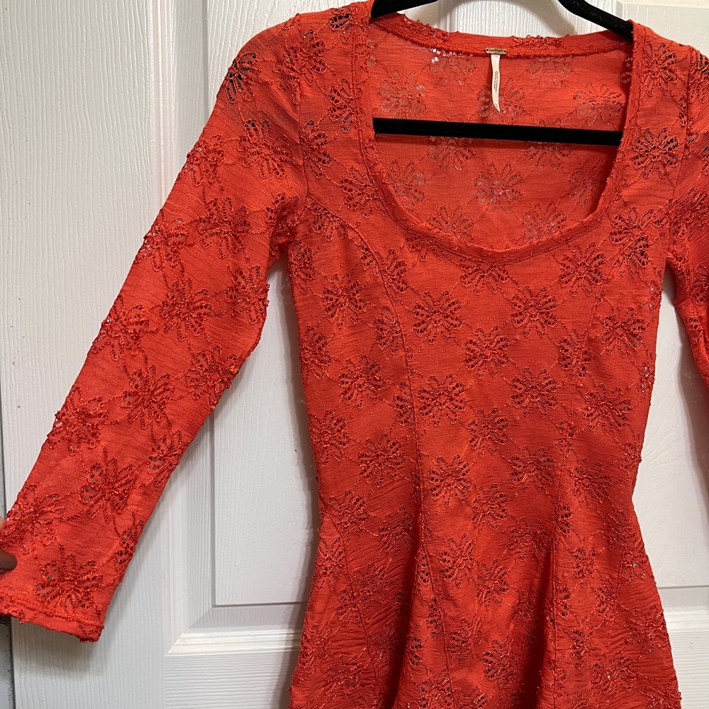 Free People Daisy Pointelle Peplum Top - Picture 7 of 14